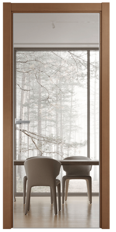 Межкомнатная дверь Porte 39-01 в шпоне + зеркало с одной стороны