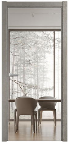 Межкомнатная дверь Porte 39-01 в шпоне + зеркало с одной стороны