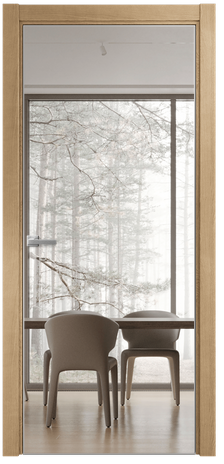 Межкомнатная дверь Porte 39-01 в шпоне + зеркало с одной стороны