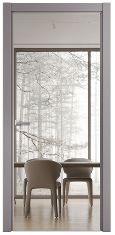 Межкомнатная дверь Porte 39-01 в эмали + зеркало с одной стороны