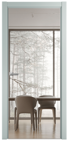 Межкомнатная дверь Porte 39-01 в эмали + зеркало с одной стороны