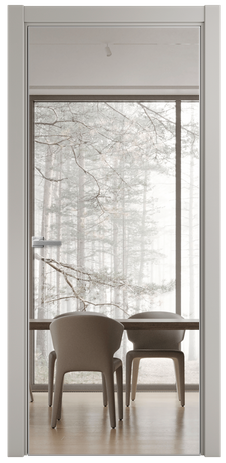 Межкомнатная дверь Porte 39-01 в эмали + зеркало с одной стороны