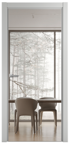 Межкомнатная дверь Porte 39-01 в эмали + зеркало с одной стороны